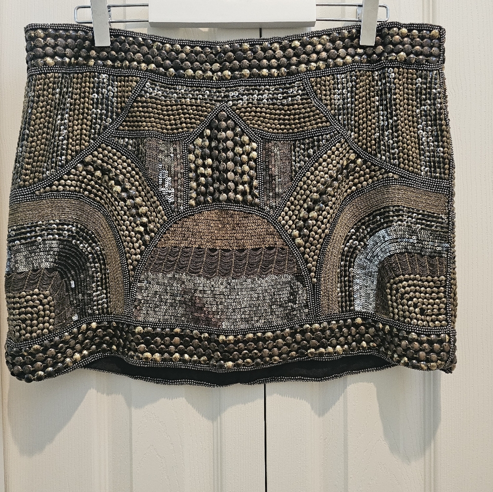 Embellished Boho Hale Bob mini skirt